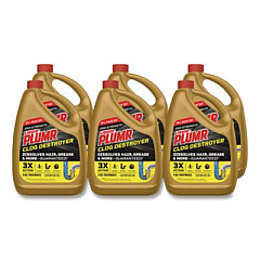 Liquid Plumr Pro-Strength Full Clog Destroyer Plus PipeGuard, Gel, 80 oz, 6/Carton (00228CT)
