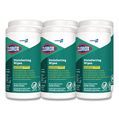 Clorox Disinfecting Wipes, 1-Ply, Fresh Scent, 7 x 8, White, 75/Canister, 6 Canisters/Carton (15949CT)
