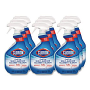Clorox Clean-Up Multi-Surface Cleaner with Bleach, 32 oz Spray Bottle, Rain Clean Scent, 9/Carton (30197)