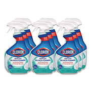 Clorox Bathroom Foamer with Bleach, Ocean Mist, 30 oz Spray Bottle, 9/Carton (30614)