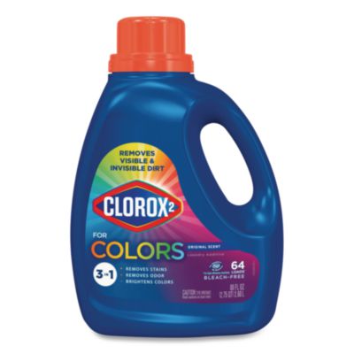 Clorox 2 For Colors Stain Remover and Laundry Additive, 3-in-1, Original Scent, 88 oz Bottle, 4/Carton (30713CT)