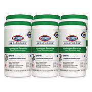 Clorox Healthcare Hydrogen Peroxide Cleaner Disinfectant Wipes, 9 x 6.75, Unscented, White, 95/Canister, 6 Canisters/Carton (30824CT)