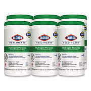 Clorox Healthcare Hydrogen Peroxide Cleaner Disinfectant Wipes, 5.75 x 6.75, Unscented, White, 155/Canister, 6 Canisters/Carton (30825CT)