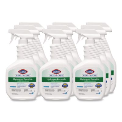 Clorox Healthcare Hydrogen-Peroxide Cleaner/Disinfectant, 32 oz Spray Bottle, 9/Carton (30828CT)