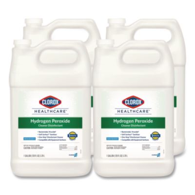 Clorox Healthcare Hydrogen-Peroxide Cleaner/Disinfectant, 1 gal Bottle, 4/Carton (30829)