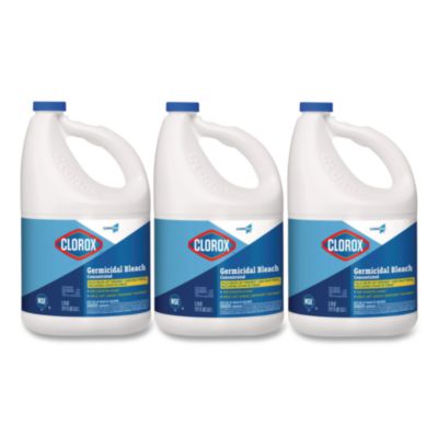 CloroxPro Concentrated Germicidal Bleach, Regular, 121 oz Bottle, 3/Carton (30966CT)