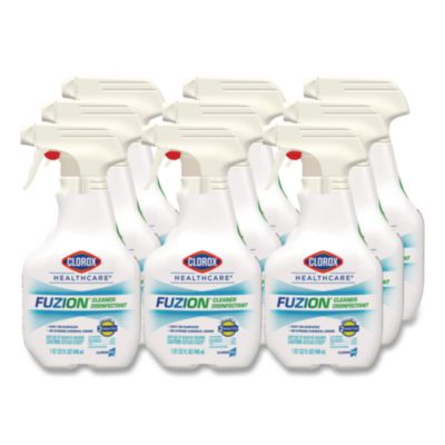 Clorox Healthcare Fuzion Cleaner Disinfectant, Unscented, 32 oz Spray Bottle, 9/Carton (31478)