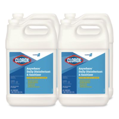 CloroxPro Anywhere Daily Disinfectant and Sanitizer, 128 oz Bottle, 4/Carton (31651CT)