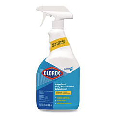 CloroxPro Anywhere Daily Disinfectant and Sanitizer, Unscented, 32 oz Spray Bottle (01698)