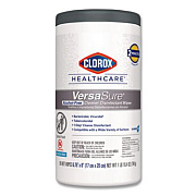 Clorox Healthcare VersaSure Cleaner Disinfectant Wipes, 1-Ply, 6.75 x 8, Original Scent, White, 85 Towels/Can (31757EA)
