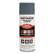 Rust-Oleum Industrial Choice 1600 System Multi-Purpose Enamel Spray Paint, Gloss Machinery Gray, 12 oz Aerosol Can, 6/Carton (202214)