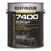 Rust-Oleum High Performance 7400 System 450 VOC DTM Alkyd Enamel Paint, Gloss Safety Yellow, 1 gal. Bucket/Pail, 2/Carton (944402)