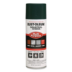 Rust-Oleum Industrial Choice 1600 System Multi-Purpose Enamel Spray Paint, Gloss Green, 12 oz Aerosol Can, 6/Carton (1638830)