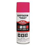 Rust-Oleum Industrial Choice 1600 System Multi-Purpose Enamel Spray Paint, Gloss Fluorescent Pink, 12 oz Aerosol Can, 6/Carton (1659830)