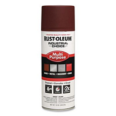 Rust-Oleum Industrial Choice 1600 System Multi-Purpose Enamel Spray Paint, Flat Red, 12 oz Aerosol Can, 6/Carton (1667830)
