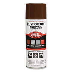 Rust-Oleum Industrial Choice 1600 System Multi-Purpose Enamel Spray Paint, Gloss Brown, 12 oz Aerosol Can, 6/Carton (1674830)