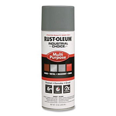 Rust-Oleum Industrial Choice 1600 System Multi-Purpose Enamel Spray Paint, Gloss Smoke Gray, 12 oz Aerosol Can, 6/Carton (1688830)