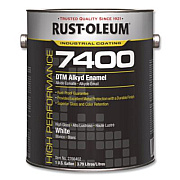 Rust-Oleum High Performance 7400 System 450 VOC DTM Alkyd Enamel Paint, High Gloss White, 1 gal Bucket/Pail, 2/Carton (2766402)