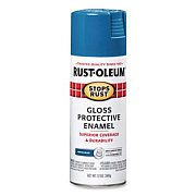 Rust-Oleum Stops Rust Spray Paint, Gloss Blue, 12 oz Aerosol Can, 6/Carton (7727830)