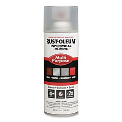 Rust-Oleum Industrial Choice 1600 System Multi-Purpose Enamel Spray Paint, Gloss Crystal Clear, 12 oz Aerosol Can, 6/Carton (1610830)