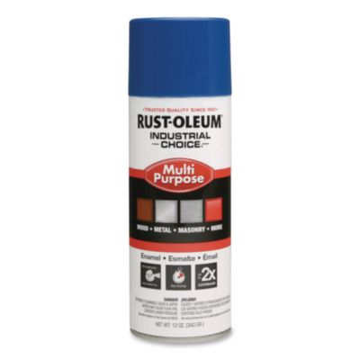 Rust-Oleum Industrial Choice 1600 System Multi-Purpose Enamel Spray Paint, Gloss Blue, 12 oz Aerosol Can, 6/Carton (1626830V)