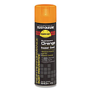 Rust-Oleum Hard Hat High Performance V2100 System Rust Preventive Enamel Spray Paint, Gloss Fluorescent Orange, 15 oz Aerosol Can, 6/CT (2255838)