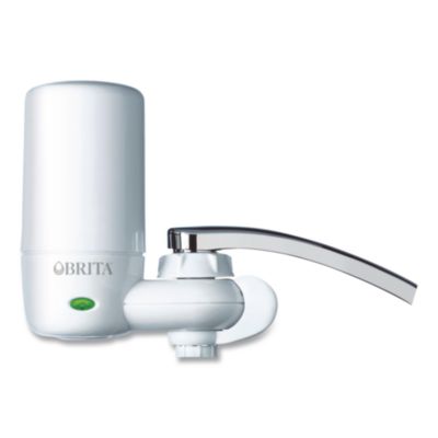 Brita Water Faucet Mount Filtration System with 1 Elite Advanced Replacement Filter, White (42201)