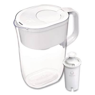 Brita Tahoe Water Pitcher with Standard Filter, 10 Cups, Clear, 2/Carton (50684CT)