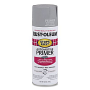 Rust-Oleum Stops Rust Auto Primer, Flat Gray, 12 oz Aerosol Can, 6/Carton (2081830)