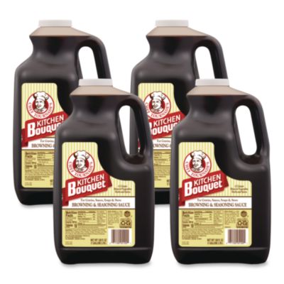 Kitchen Bouquet Browning and Seasoning Sauce, Savory, 1 gal, 4/Carton (05100CT)