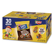 Keebler Mini Cookie Snack Packs, Chocolate Chip/M and Ms, 1.6 oz. Pouch, 30 Pouches/Carton (20900466)