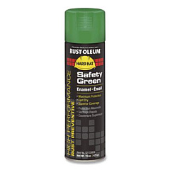 Rust-Oleum Hard Hat High Performance V2100 System Rust Preventive Enamel Spray Paint, Gloss Safety Green, 15 oz Aerosol Can, 6/Carton (V2133838)