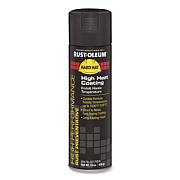 Rust-Oleum Hard Hat High Performance V2100 System Rust Preventive Enamel Spray Paint, Flat High Heat Black, 15 oz Aerosol Can, 6/Carton (V2176838)