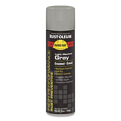 Rust-Oleum Hard Hat High Performance V2100 System Rust Preventive Enamel Spray Paint, Gloss Light Machine Gray, 15 oz Aerosol Can, 6/CT (V2183838)