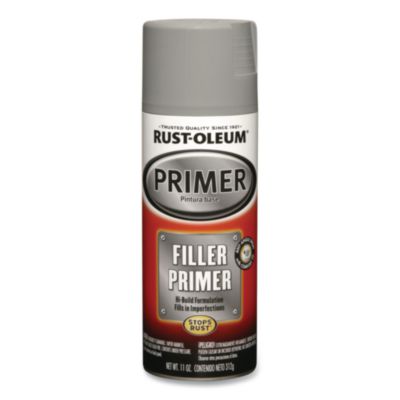 Rust-Oleum Automotive High Heat Enamel Spray Paint, Flat Gray Filler Primer, 11 oz Aerosol Can, 6/Carton (249279)