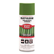 Rust-Oleum Industrial Choice RB1600 System Epoxy Spray, Gloss Green Rebar, 12 oz Aerosol Can, 6/Carton (261937)