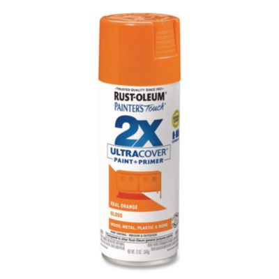 Rust-Oleum Painter's Touch 2X Ultra Cover Spray Paint, Gloss Real Orange,12 oz Aerosol Can, 6/Carton (334043)