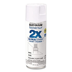 Rust-Oleum Painter's Touch 2X Ultra Cover Spray Paint, Gloss Yellow, 12 oz Aerosol Can, 6/Carton (334048)