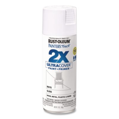 Rust-Oleum Painter's Touch 2X Ultra Cover Spray Paint, Gloss Yellow, 12 oz Aerosol Can, 6/Carton (334048)