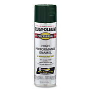 Rust-Oleum Professional Spray Paint, Gloss Hunter Green, 15 oz Aerosol Can, 6/Carton (7538838)