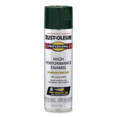 Rust-Oleum Professional Spray Paint, Gloss Hunter Green, 15 oz Aerosol Can, 6/Carton (7538838)