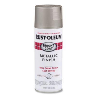 Rust-Oleum Stops Rust Bright Coat Spray Paint, Metallic Aluminum, 11 oz Aerosol Can, 6/Carton (7715830)
