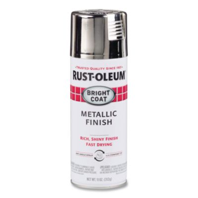 Rust-Oleum Stops Rust Bright Coat Spray Paint, Gloss Chrome, 11 oz Aerosol Can, 6/Carton (7718830)