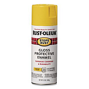 Rust-Oleum Stops Rust Spray Paint, Gloss Yellow, 12 oz Aerosol Can, 6/Carton (7747830)