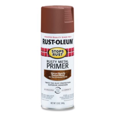Rust-Oleum Stops Rust Spray Paint, Flat Rusty Metal, 12 oz Aerosol Can, 6/Carton (7769830)