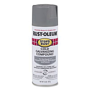 Rust-Oleum Stops Rust Cold Galvanizing Spray, Flat Gray, 16 oz Aerosol Can, 6/Carton (7785830)