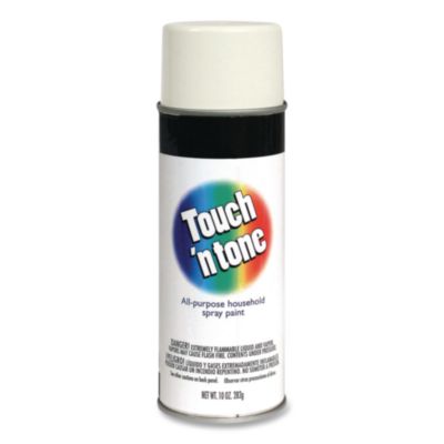 Rust-Oleum Touch'n Tone Spray Paint, Gloss White, 10 oz Aerosol Can, 6/Carton (55274830)
