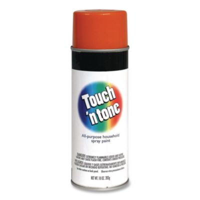 Rust-Oleum Touch'n Tone Spray Paint, Gloss Orange, 10 oz Aerosol Can, 6/Carton (55283830)