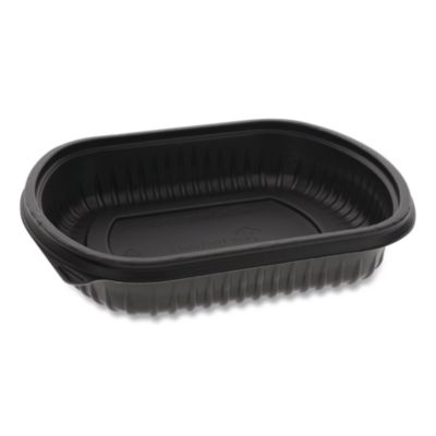 Pactiv Evergreen EarthChoice MealMaster Container, 24 oz, 8.12 x 6.5 x 1.5, Black, Plastic, 252/Carton (YCN8462400)