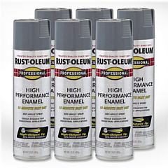 Rust-Oleum Professional Spray Paint, Gloss Dark Machine Gray, 15 oz Aerosol Can, 6/Carton (7587838CT)